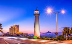 The historic Biloxi Lighthouse in Biloxi, Mississippi